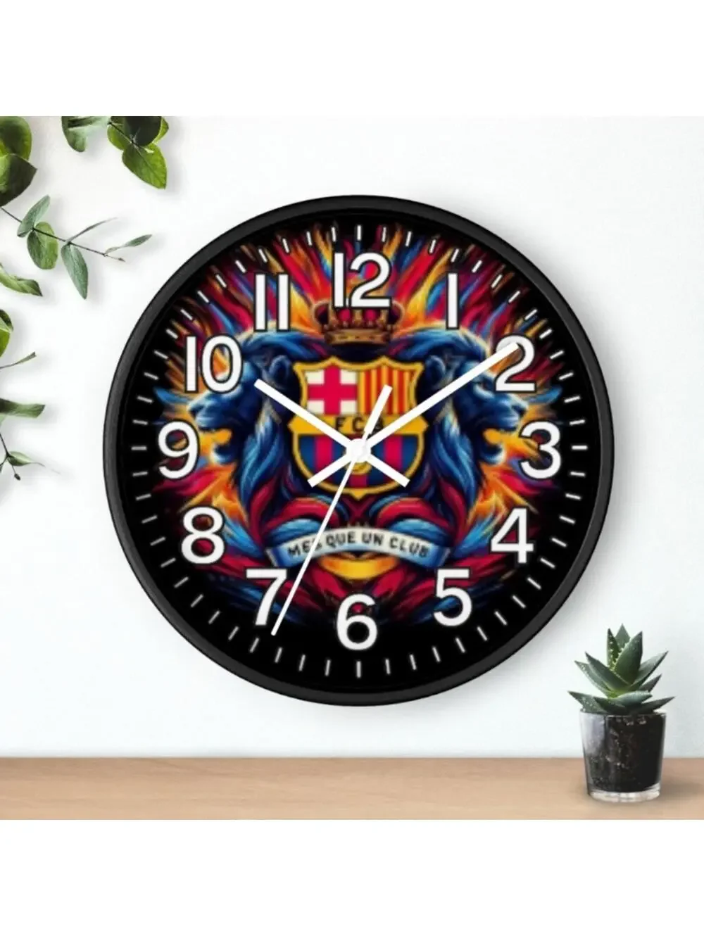 Barcelona Soccer FIFA World Cup Glow In The Dark Wall Clock New!